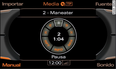 Detener/reanudar la reproduccin (pausa)