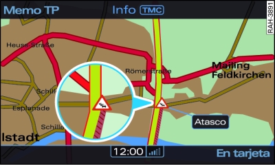 Visualizar una noticia de trfico TMC en el mapa