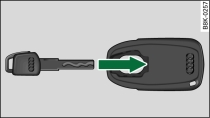 Colocar la llave para el monedero en el adaptador