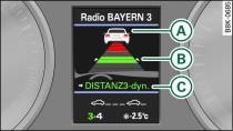 Cuadro de instrumentos: Indicacin en la pantalla