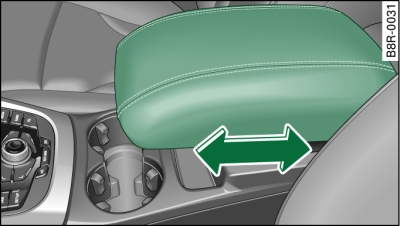 Reposabrazos entre el asiento del conductor y el del acompaante