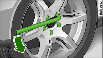 Cambio de rueda: Aflojar los tornillos