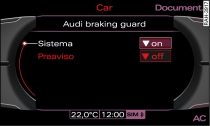 Pantalla: Audi braking guard